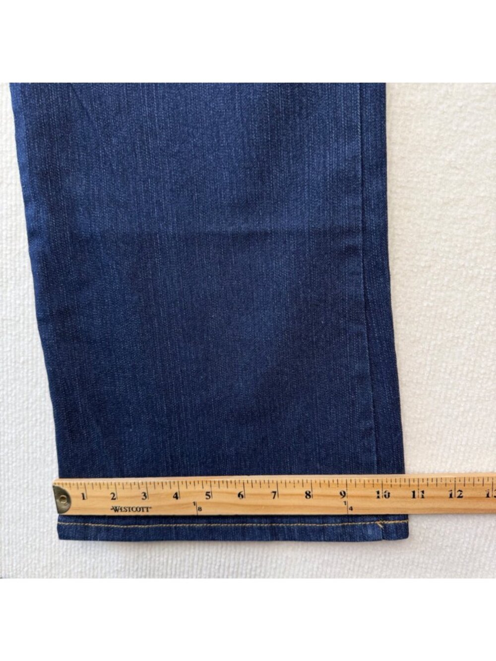 OUT Jeans Stretch Denim Bootcut Mid Rise Dark Wash Y2K Minimalist Womens 18 NWT - Picture 10 of 10